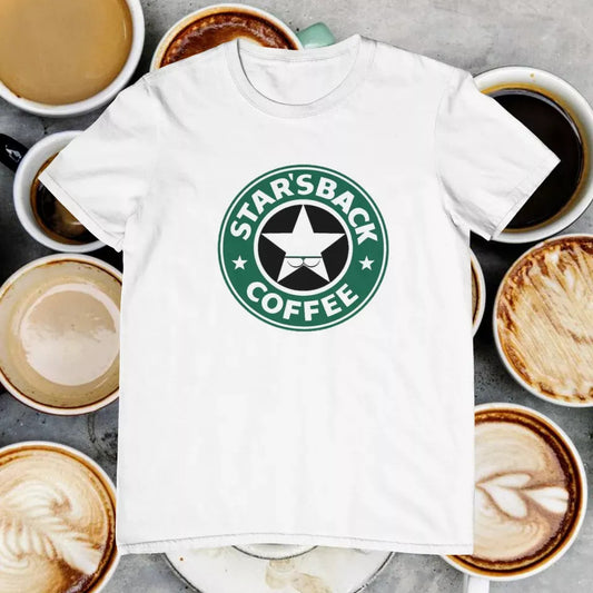 Camiseta Star Back´s color Blanco - camiseta divertida de parodia y humor original | Origenial