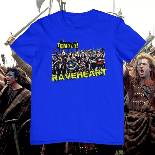 Camiseta Raveheart color Azul royal - camiseta divertida de parodia y humor original | Origenial