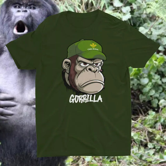 Camiseta Gorrilla color Verde botella - camiseta divertida de parodia y humor original | Origenial