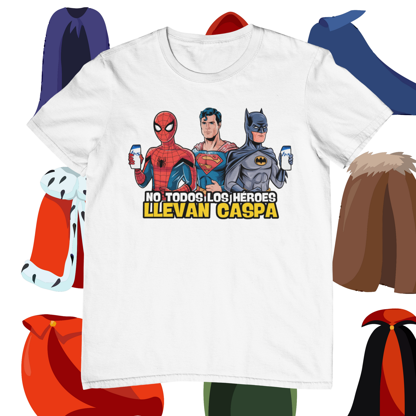 Camiseta No Todos los Héroes Llevan Caspa