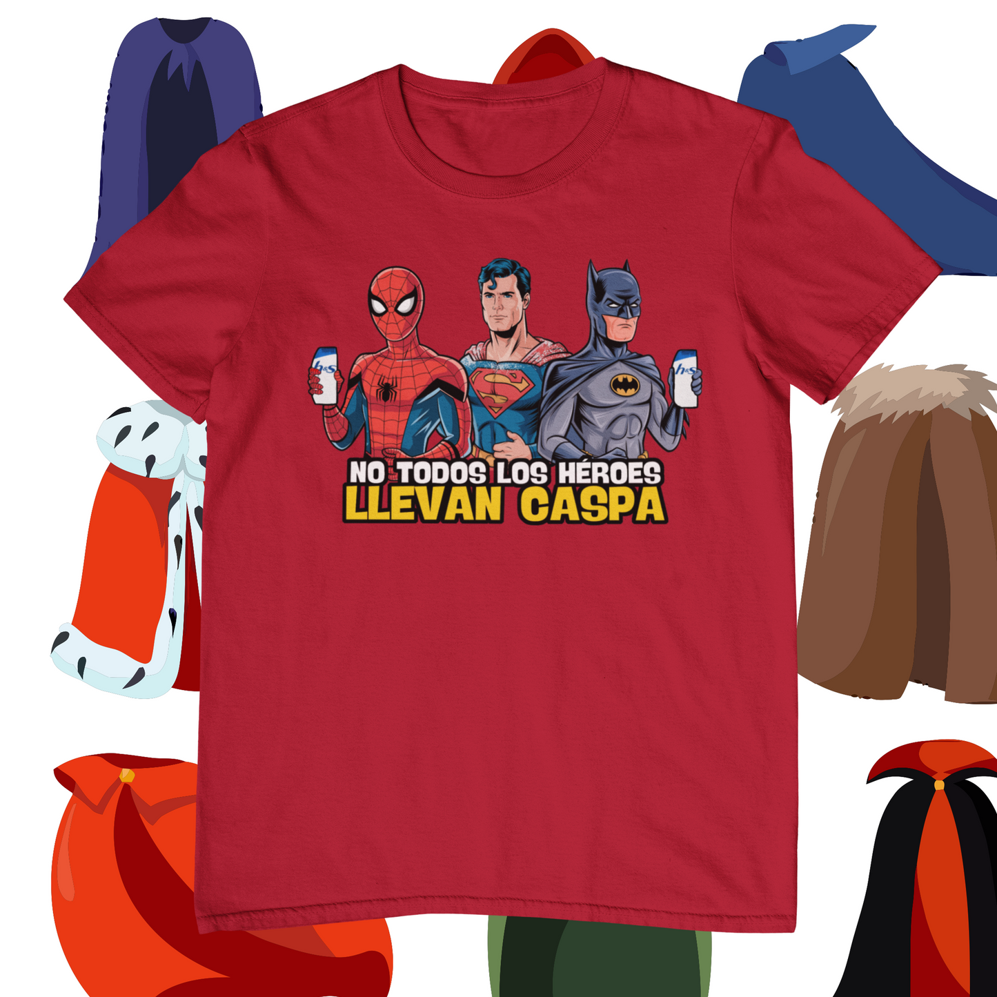 Camiseta No Todos los Héroes Llevan Caspa